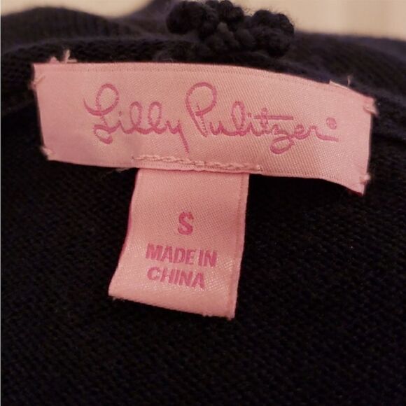 Lilly Pulitzer Navy with Pink Stripe Connie
Merino Wool Sweater Dress - Picture 6 of 10